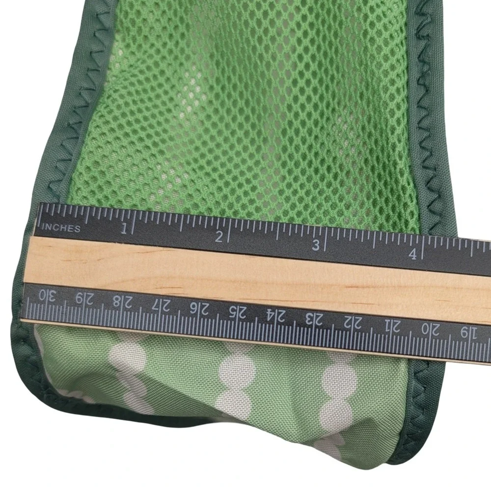 BUILT Crosstown Lunch Bag Green Dot Stripe Insulated Crossbody Strap lunchbox